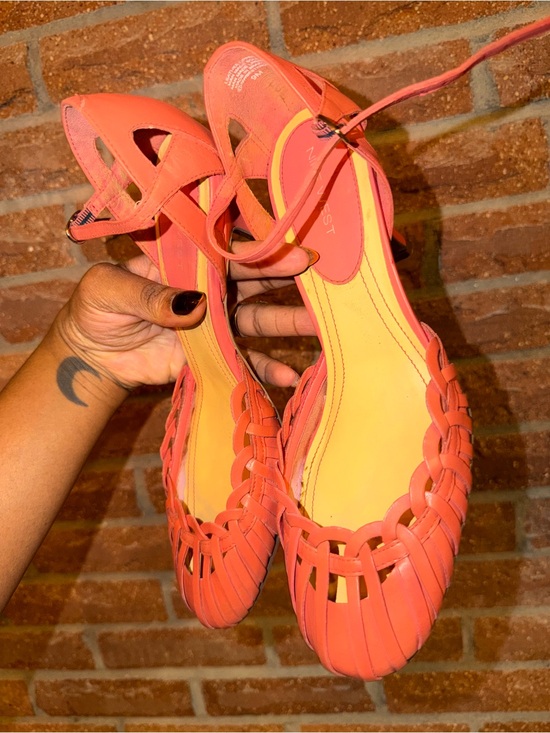 Nine West Shoes - Nine West Coral Woven Ankle-Strap Heels